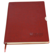 Hardcover Customized Design Leather Printed Notebook with Bookmark